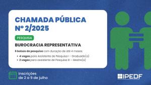 IPEDF abre seleção para pesquisadores em estudo sobre representatividade negra no serviço público do DF